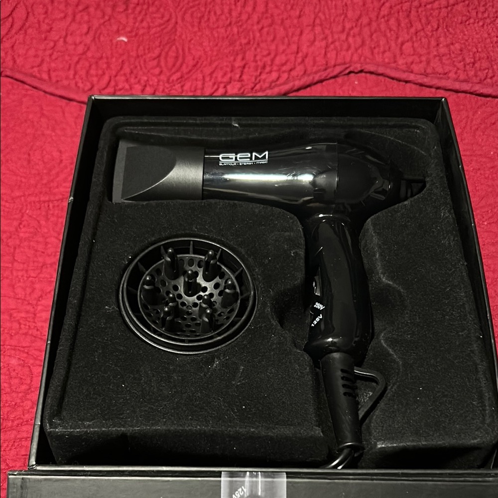 Black Hair Dryer with Diffuser